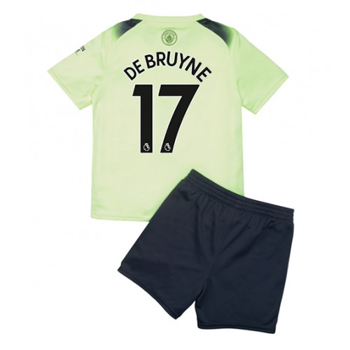 Manchester City Kevin De Bruyne #17 Tredjedraktsett Barn 2022-23 Kortermet (+ Korte bukser) Manchester City Kevin De Bruyne #17 Tredjedraktsett Barn 2022-23 Kortermet (+ Korte bukser)